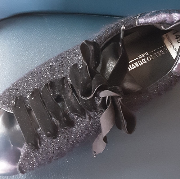 ROBERT DURVILLE DESIGNER NAVY PLATFORM SHOE  6 - Picture 5 of 6